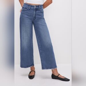Good American Good Waist Cropped Palazzo Jeans Sz 2 NWT